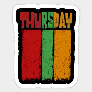 Thursday Flag Hiphop Sticker